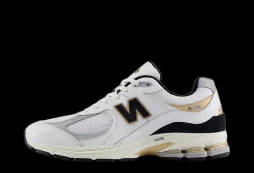 New Balance 2002R White Black Gold Metallic