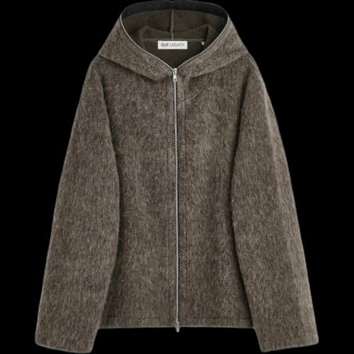Our Legacy Full Zip Hoodie Mole Grey