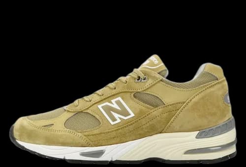 New Balance 991 MiUK Green Moss Cloud Cream