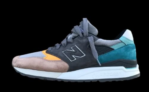 New Balance 998 Grey Blue Yellow