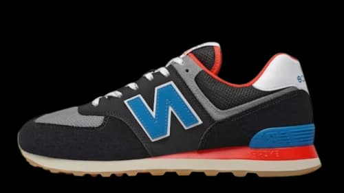 New Balance 574 Black Blue Red