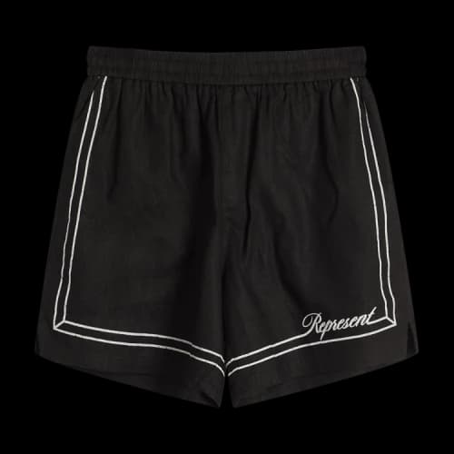 Represent Border Short Jet Black