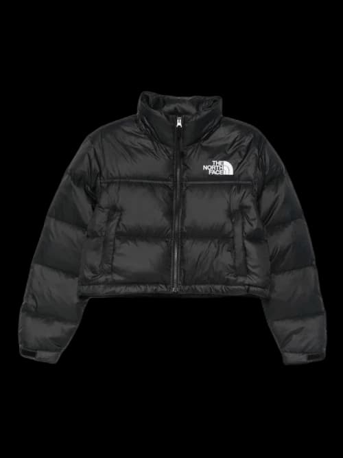 The North Face Nuptse Short Jacket Black Black Red