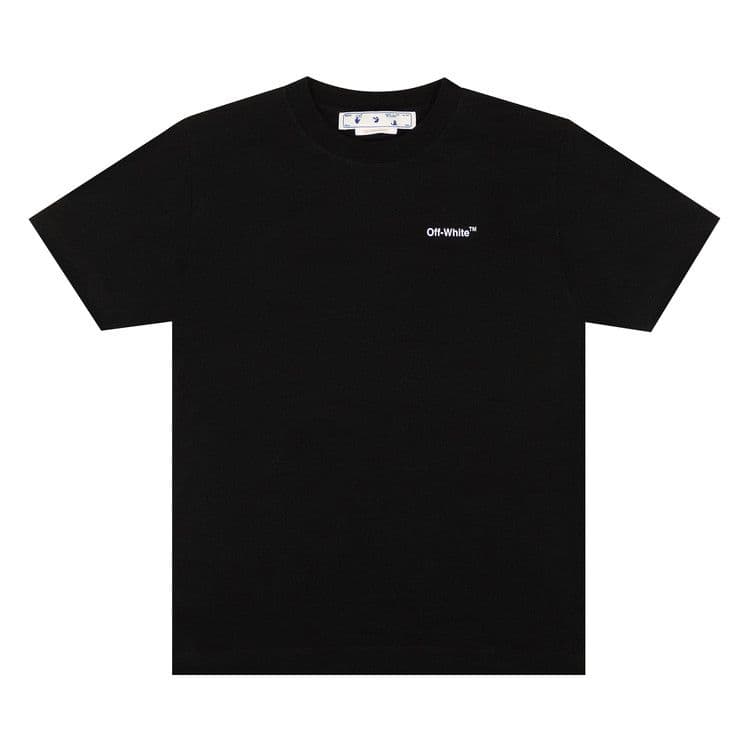 OFF-WHITE Text Logo Caravaggio Saint Jerome Writing Arrows Slim Fit T-Shirt Black/White