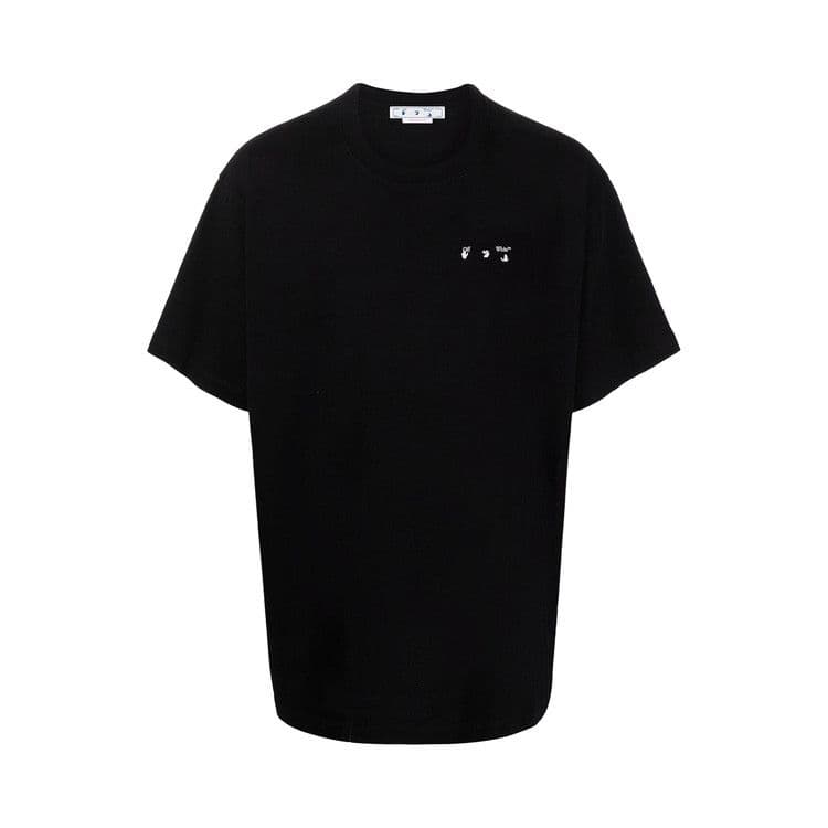 OFF-WHITE Drowning Man Logo Caravaggio Saint Jerome Writing Print T-Shirt Black/Multi