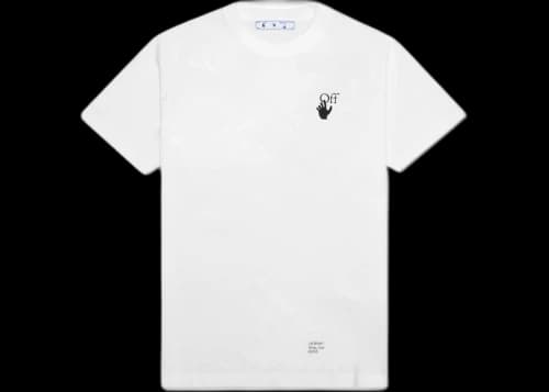 OFF-WHITE Slim Fit Caravaggio Saint Jerome Writing Arrows T-Shirt White