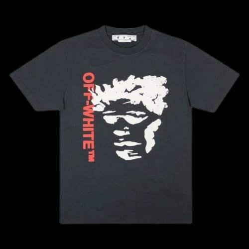 OFF-WHITE Printed Logo T-shirt Navy Blue