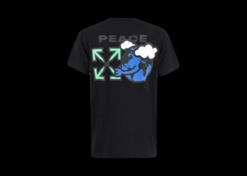 OFF-WHITE Peace Worldwide Cotton Black T-shirt Black