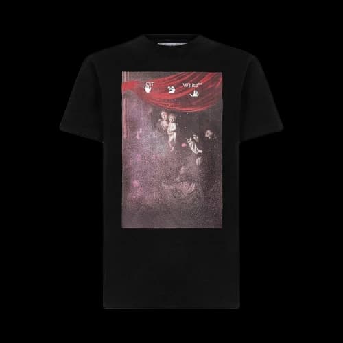 OFF-WHITE Slim Fit Caravaggio Painting T-shirt Black