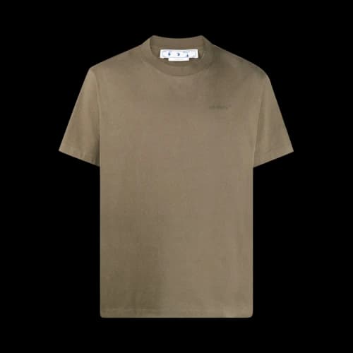 OFF-WHITE Diag Tab Slim Fit Army T-Shirt Green