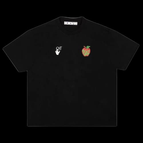 OFF-WHITE Oversized Apple Arrow Print T-shirt Black