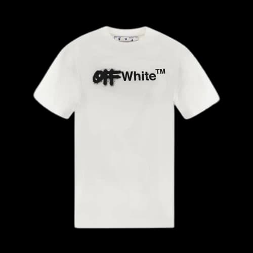 OFF-WHITE Embroidered Spray Helvetica Skate Tee White/Black