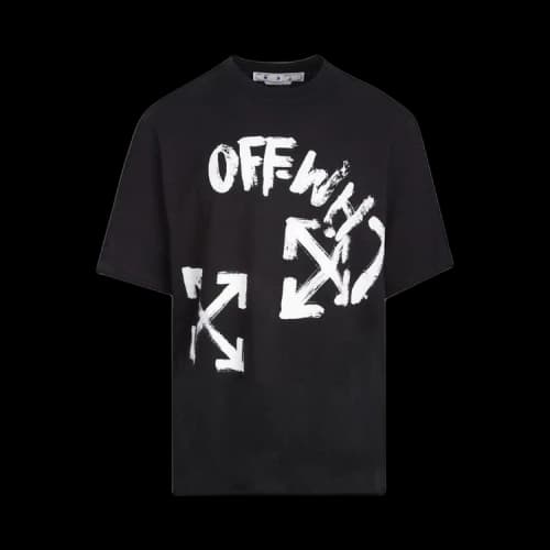 OFF-WHITE Paint Script Over Skate S/S Tee Black/White