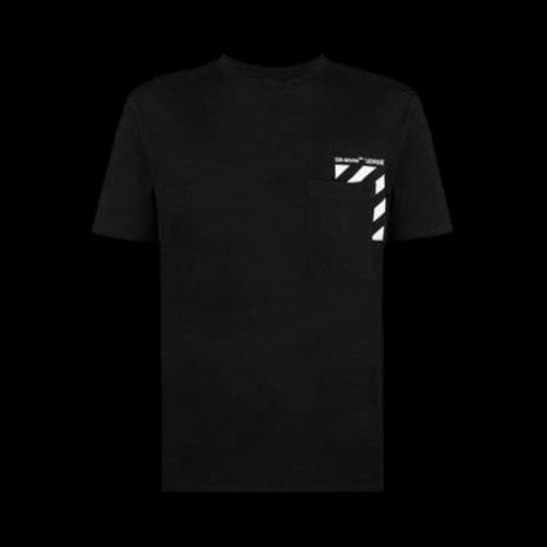 OFF-WHITE Diag-Stripe Pocket Tee Black/White