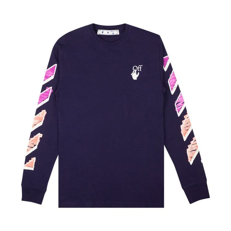OFF-WHITE Diag Marker Arrow L/S Tee Purple