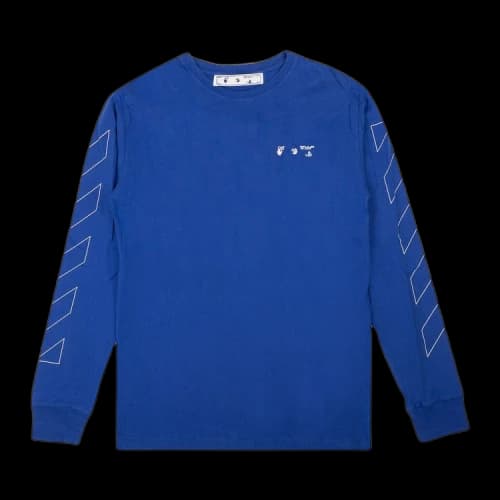 OFF-WHITE Diag L/S T-shirt Blue