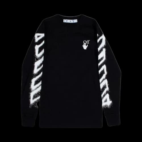 OFF-WHITE Spray Marker Arrows Long Sleeve T-shirt Black White