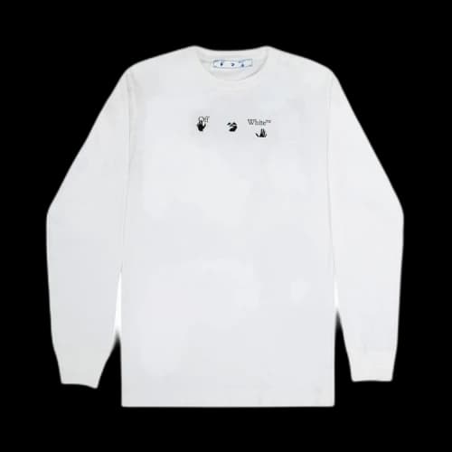 OFF-WHITE Marker Arrows Long Sleeve T-Shirt White Blue