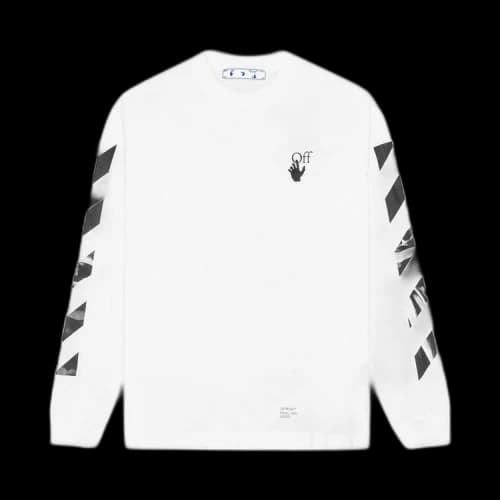 OFF-WHITE Caravaggio Saint Jerome Writing Arrows Long-sleeve T-Shirt White/Black