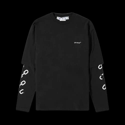 OFF-WHITE Chain Arrow Double T-shirt Black