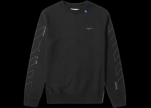 OFF-WHITE Unfinished Arrow 3M Crewneck Sweatshirt Black