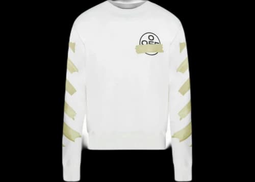 OFF-WHITE Tape Logo Sweatshirt White