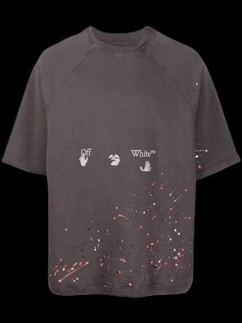 OFF-WHITE Vintage Paint T-shirt Grey