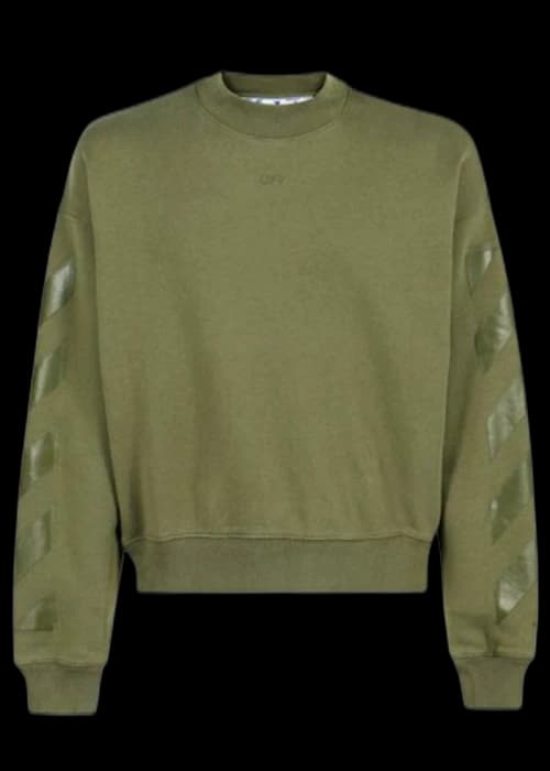OFF-WHITE Rubber Arrows Crewneck Green