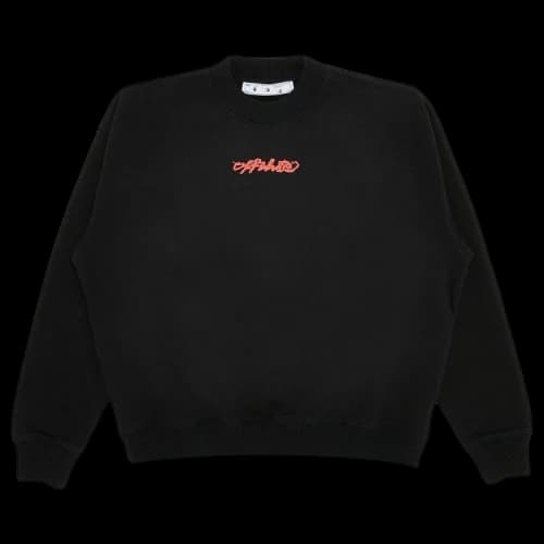 OFF-WHITE Arrow On Canvas Print Sweatshirt Black