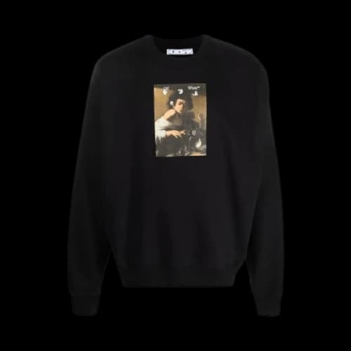 OFF-WHITE Caravaggio Boy Crew Sweatshirt Black