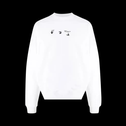 OFF-WHITE Sketch Arrows Logo Sweatshirt White