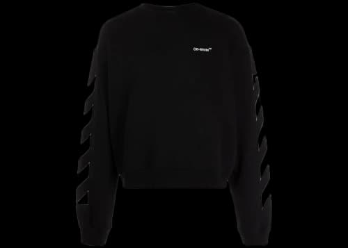 OFF-WHITE Diagonal Helvetica Oversized Sweatshirt Black/White