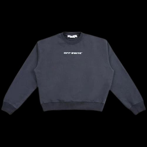 OFF-WHITE Between Arrow Oversized Crewneck Outerspace/White
