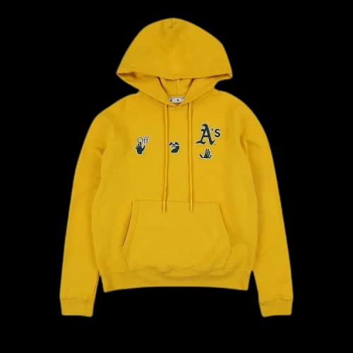 OFF-WHITE x MLB Oakland Athletics Hoodie Yellow/Blue