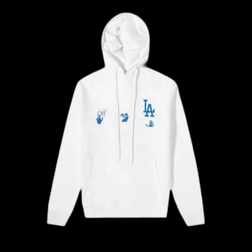 OFF-WHITE x MLB Los Angeles Dodgers Hoodie Cream/Blue