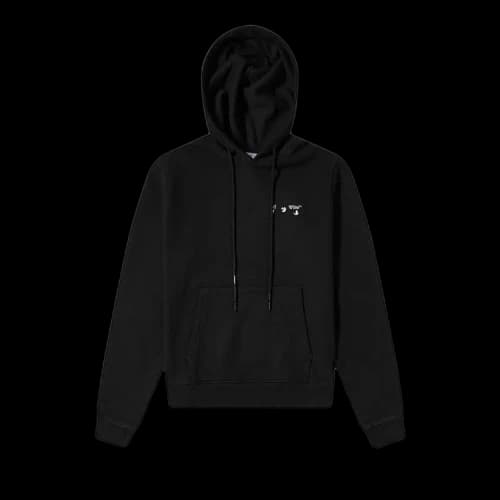 OFF-WHITE Swimming Man Logo Hoodie Black