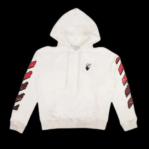OFF-WHITE Marker Hoodie White/Red