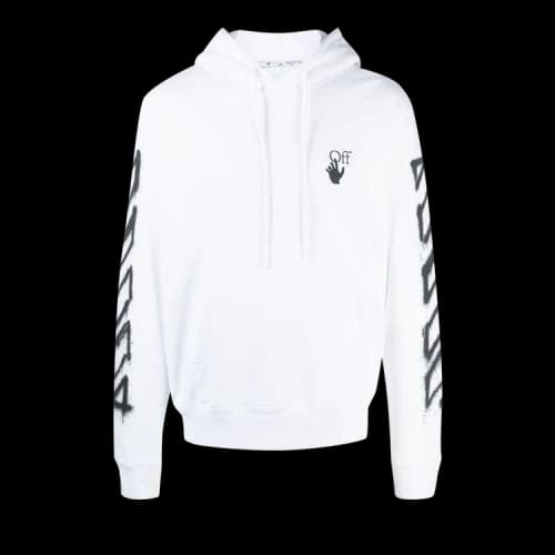 OFF-WHITE Spray Marker Hoodie White/Black