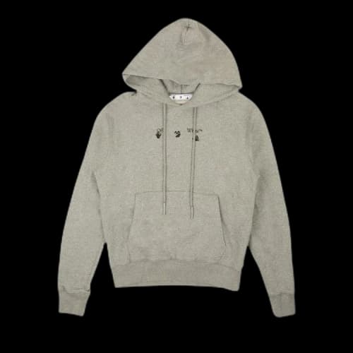 OFF-WHITE Marker Hoodie Grey/Blue