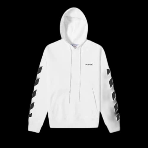 OFF-WHITE Diagonal Helvetica Oversized Hoodie White/Black