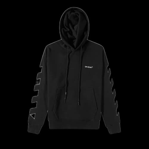 OFF-WHITE Diagonal Helvetica Oversized Hoodie Black/White