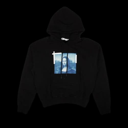OFF-WHITE Taped Mona Lisa Over Hoodie Black/Blue/White