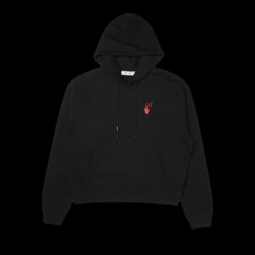 OFF-WHITE Starred Arrow Over Hoodie Black Red