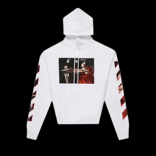 OFF-WHITE Caravaggio Saint Jerome Writing Hoodie White