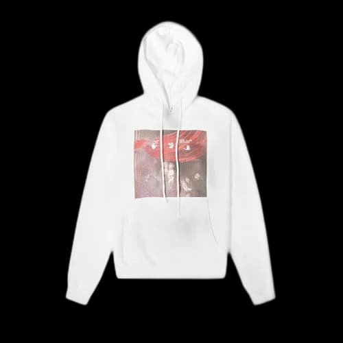 OFF-WHITE Sprayed Caravaggio Oversized Hoodie White