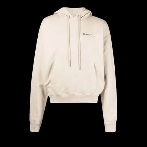 OFF-WHITE Caravaggio Saint Jerome Writing Arrows Oversized Hoodie Beige/Black/White