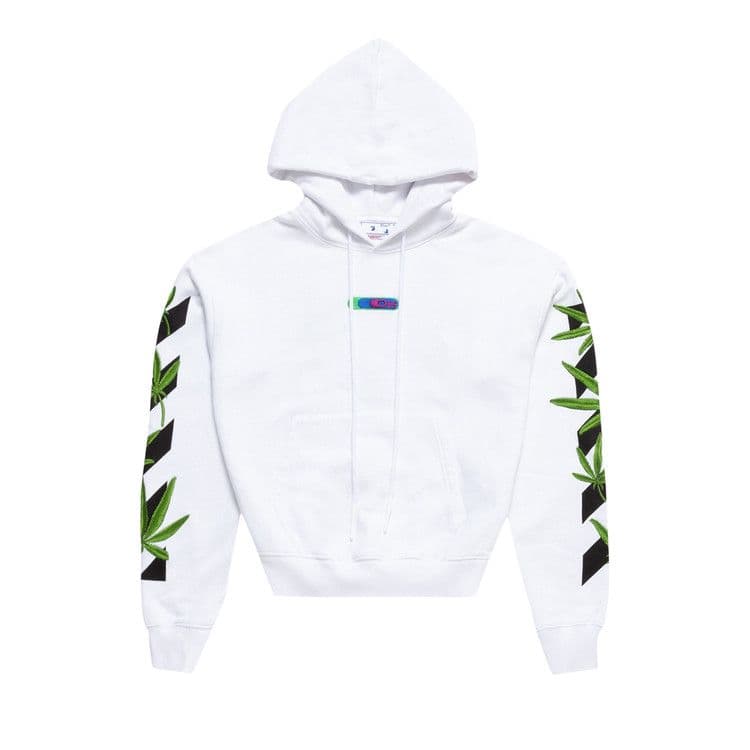 OFF-WHITE Weed Arrows Over Hoodie White