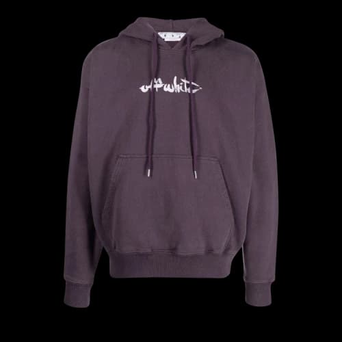 OFF-WHITE Paint Arrow Logo Purple Skate Hoodie Purple