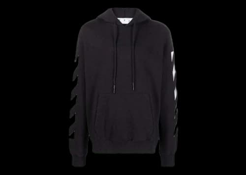 OFF-WHITE Diag Arrow Slim Hoodie Black