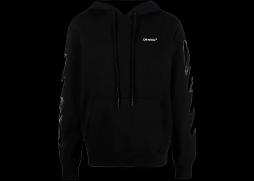 OFF-WHITE Wave Diag Slim Fit Hoodie Black